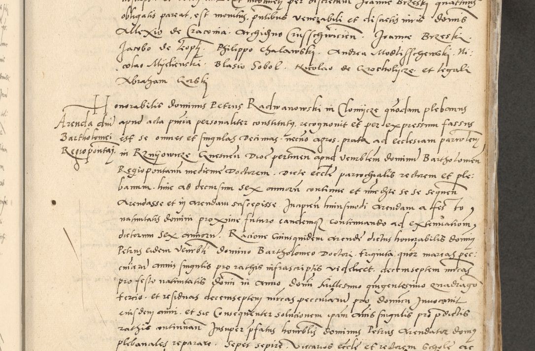 Zdjęcie nr 112 dla obiektu archiwalnego: Acta actorum causarum, sentenciarum et obligationum coram reverendo patre domino Paulo Crassowski Warscheviensi et Omnium Sanctorum preposito, canonico et officiali in spiritualibus generali Cracoviensi ad annum Domini millesimum quingentesimum quadragesimum primum, cuius indicio est quatuor decima, pontificatu (sic!) sanctissimi in Christo patris et domini nostri domini Pauli divina providencia pape tercii,, anno septimo, a die ac mense infrascriptis feliciter continuantur