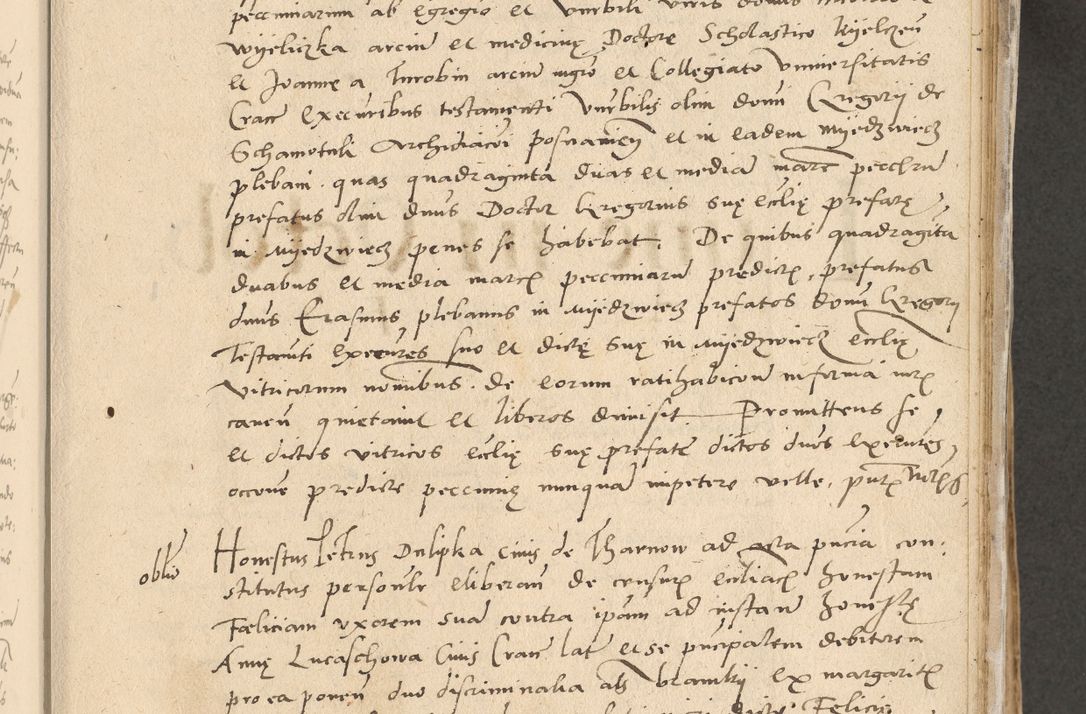 Zdjęcie nr 104 dla obiektu archiwalnego: Acta actorum causarum, sentenciarum et obligationum coram reverendo patre domino Paulo Crassowski Warscheviensi et Omnium Sanctorum preposito, canonico et officiali in spiritualibus generali Cracoviensi ad annum Domini millesimum quingentesimum quadragesimum primum, cuius indicio est quatuor decima, pontificatu (sic!) sanctissimi in Christo patris et domini nostri domini Pauli divina providencia pape tercii,, anno septimo, a die ac mense infrascriptis feliciter continuantur