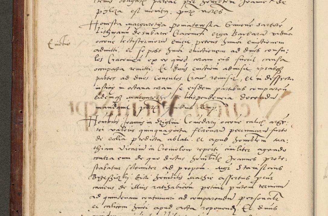 Zdjęcie nr 103 dla obiektu archiwalnego: Acta actorum causarum, sentenciarum et obligationum coram reverendo patre domino Paulo Crassowski Warscheviensi et Omnium Sanctorum preposito, canonico et officiali in spiritualibus generali Cracoviensi ad annum Domini millesimum quingentesimum quadragesimum primum, cuius indicio est quatuor decima, pontificatu (sic!) sanctissimi in Christo patris et domini nostri domini Pauli divina providencia pape tercii,, anno septimo, a die ac mense infrascriptis feliciter continuantur