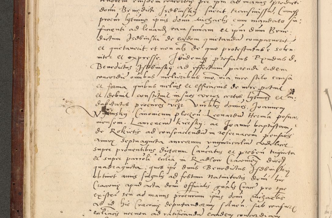 Zdjęcie nr 101 dla obiektu archiwalnego: Acta actorum causarum, sentenciarum et obligationum coram reverendo patre domino Paulo Crassowski Warscheviensi et Omnium Sanctorum preposito, canonico et officiali in spiritualibus generali Cracoviensi ad annum Domini millesimum quingentesimum quadragesimum primum, cuius indicio est quatuor decima, pontificatu (sic!) sanctissimi in Christo patris et domini nostri domini Pauli divina providencia pape tercii,, anno septimo, a die ac mense infrascriptis feliciter continuantur