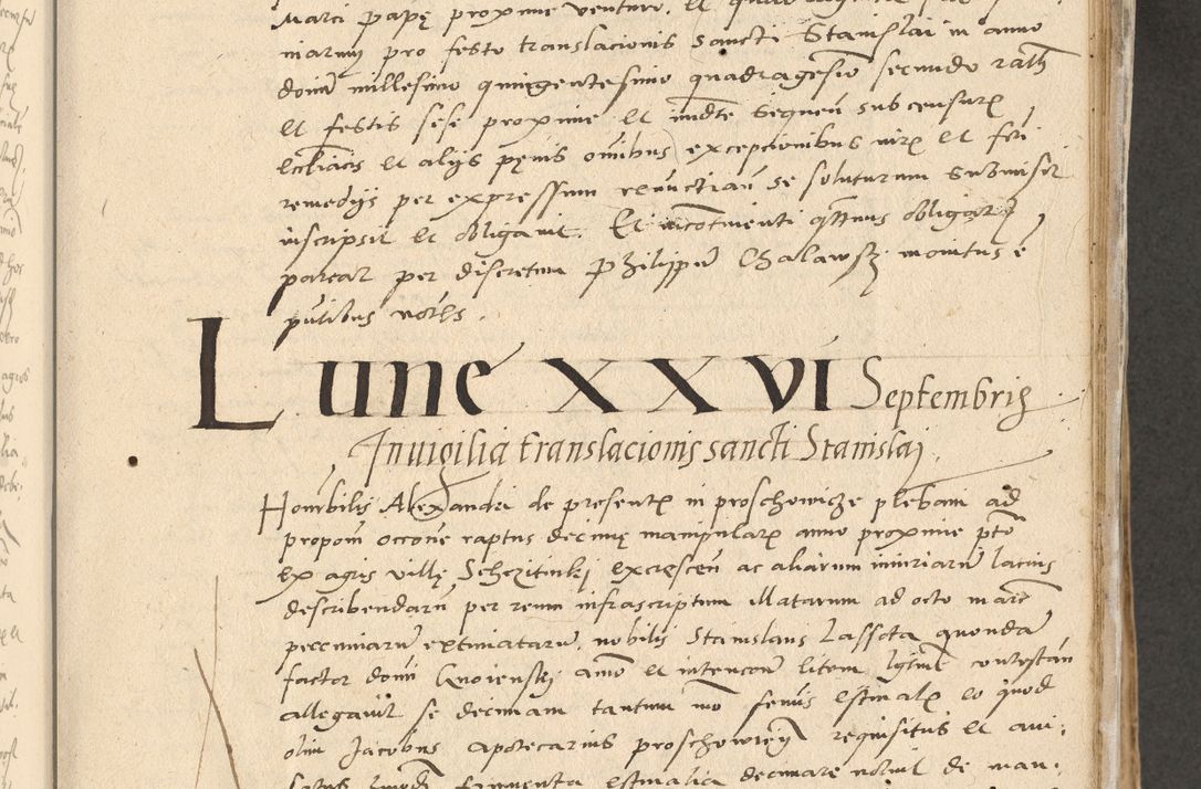 Zdjęcie nr 96 dla obiektu archiwalnego: Acta actorum causarum, sentenciarum et obligationum coram reverendo patre domino Paulo Crassowski Warscheviensi et Omnium Sanctorum preposito, canonico et officiali in spiritualibus generali Cracoviensi ad annum Domini millesimum quingentesimum quadragesimum primum, cuius indicio est quatuor decima, pontificatu (sic!) sanctissimi in Christo patris et domini nostri domini Pauli divina providencia pape tercii,, anno septimo, a die ac mense infrascriptis feliciter continuantur