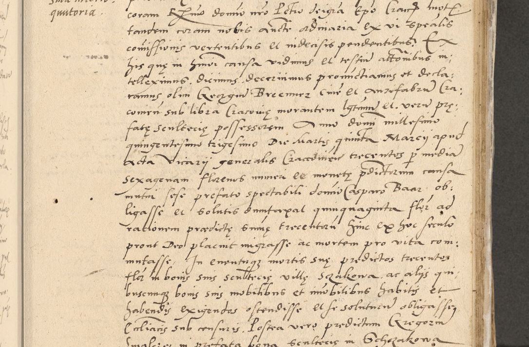 Zdjęcie nr 82 dla obiektu archiwalnego: Acta actorum causarum, sentenciarum et obligationum coram reverendo patre domino Paulo Crassowski Warscheviensi et Omnium Sanctorum preposito, canonico et officiali in spiritualibus generali Cracoviensi ad annum Domini millesimum quingentesimum quadragesimum primum, cuius indicio est quatuor decima, pontificatu (sic!) sanctissimi in Christo patris et domini nostri domini Pauli divina providencia pape tercii,, anno septimo, a die ac mense infrascriptis feliciter continuantur