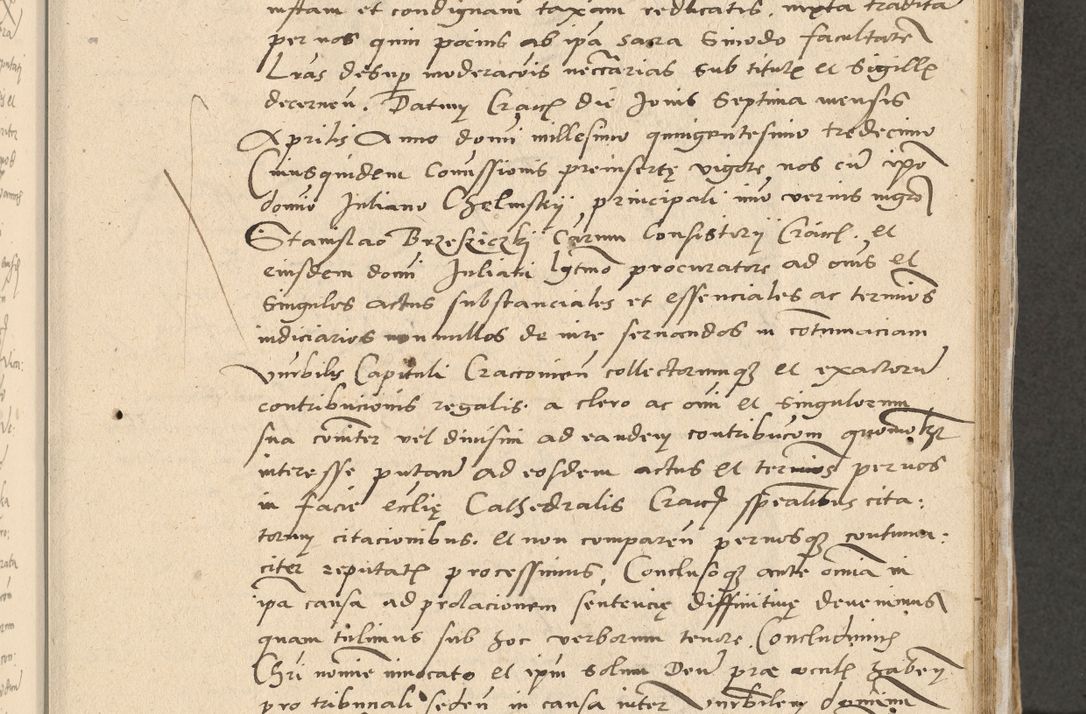 Zdjęcie nr 78 dla obiektu archiwalnego: Acta actorum causarum, sentenciarum et obligationum coram reverendo patre domino Paulo Crassowski Warscheviensi et Omnium Sanctorum preposito, canonico et officiali in spiritualibus generali Cracoviensi ad annum Domini millesimum quingentesimum quadragesimum primum, cuius indicio est quatuor decima, pontificatu (sic!) sanctissimi in Christo patris et domini nostri domini Pauli divina providencia pape tercii,, anno septimo, a die ac mense infrascriptis feliciter continuantur
