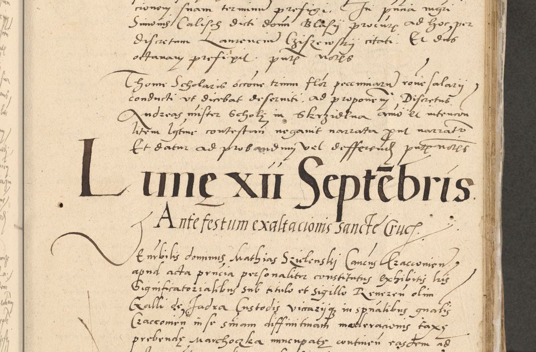 Zdjęcie nr 76 dla obiektu archiwalnego: Acta actorum causarum, sentenciarum et obligationum coram reverendo patre domino Paulo Crassowski Warscheviensi et Omnium Sanctorum preposito, canonico et officiali in spiritualibus generali Cracoviensi ad annum Domini millesimum quingentesimum quadragesimum primum, cuius indicio est quatuor decima, pontificatu (sic!) sanctissimi in Christo patris et domini nostri domini Pauli divina providencia pape tercii,, anno septimo, a die ac mense infrascriptis feliciter continuantur