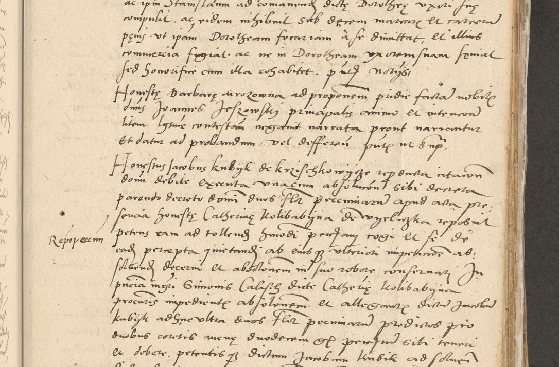 Zdjęcie nr 62 dla obiektu archiwalnego: Acta actorum causarum, sentenciarum et obligationum coram reverendo patre domino Paulo Crassowski Warscheviensi et Omnium Sanctorum preposito, canonico et officiali in spiritualibus generali Cracoviensi ad annum Domini millesimum quingentesimum quadragesimum primum, cuius indicio est quatuor decima, pontificatu (sic!) sanctissimi in Christo patris et domini nostri domini Pauli divina providencia pape tercii,, anno septimo, a die ac mense infrascriptis feliciter continuantur
