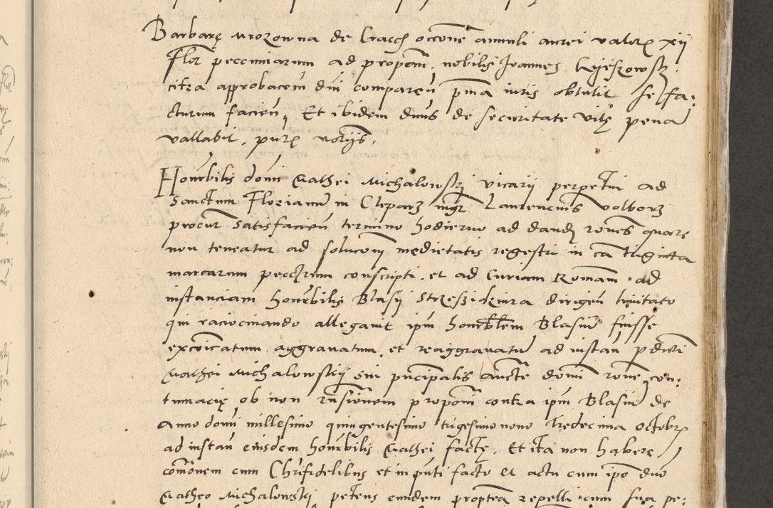 Zdjęcie nr 58 dla obiektu archiwalnego: Acta actorum causarum, sentenciarum et obligationum coram reverendo patre domino Paulo Crassowski Warscheviensi et Omnium Sanctorum preposito, canonico et officiali in spiritualibus generali Cracoviensi ad annum Domini millesimum quingentesimum quadragesimum primum, cuius indicio est quatuor decima, pontificatu (sic!) sanctissimi in Christo patris et domini nostri domini Pauli divina providencia pape tercii,, anno septimo, a die ac mense infrascriptis feliciter continuantur