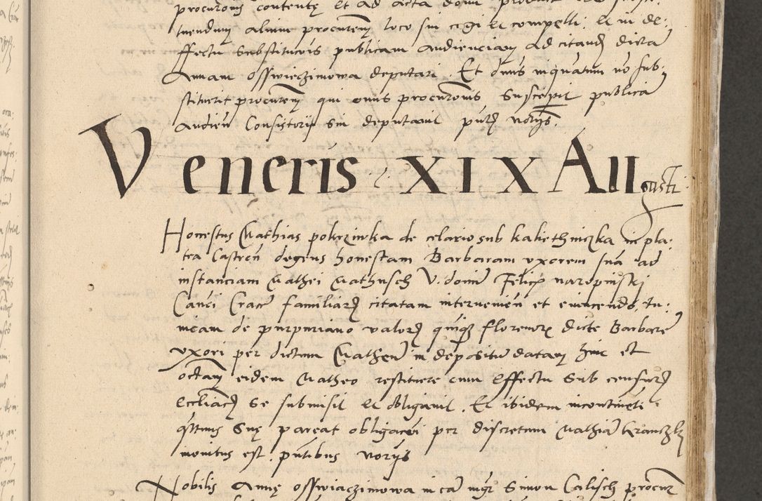 Zdjęcie nr 50 dla obiektu archiwalnego: Acta actorum causarum, sentenciarum et obligationum coram reverendo patre domino Paulo Crassowski Warscheviensi et Omnium Sanctorum preposito, canonico et officiali in spiritualibus generali Cracoviensi ad annum Domini millesimum quingentesimum quadragesimum primum, cuius indicio est quatuor decima, pontificatu (sic!) sanctissimi in Christo patris et domini nostri domini Pauli divina providencia pape tercii,, anno septimo, a die ac mense infrascriptis feliciter continuantur