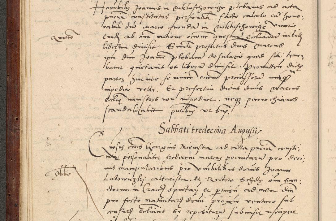 Zdjęcie nr 47 dla obiektu archiwalnego: Acta actorum causarum, sentenciarum et obligationum coram reverendo patre domino Paulo Crassowski Warscheviensi et Omnium Sanctorum preposito, canonico et officiali in spiritualibus generali Cracoviensi ad annum Domini millesimum quingentesimum quadragesimum primum, cuius indicio est quatuor decima, pontificatu (sic!) sanctissimi in Christo patris et domini nostri domini Pauli divina providencia pape tercii,, anno septimo, a die ac mense infrascriptis feliciter continuantur
