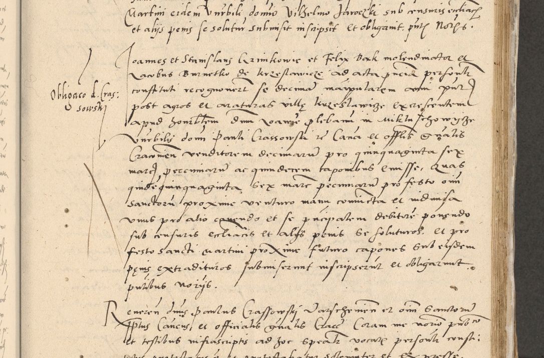 Zdjęcie nr 40 dla obiektu archiwalnego: Acta actorum causarum, sentenciarum et obligationum coram reverendo patre domino Paulo Crassowski Warscheviensi et Omnium Sanctorum preposito, canonico et officiali in spiritualibus generali Cracoviensi ad annum Domini millesimum quingentesimum quadragesimum primum, cuius indicio est quatuor decima, pontificatu (sic!) sanctissimi in Christo patris et domini nostri domini Pauli divina providencia pape tercii,, anno septimo, a die ac mense infrascriptis feliciter continuantur