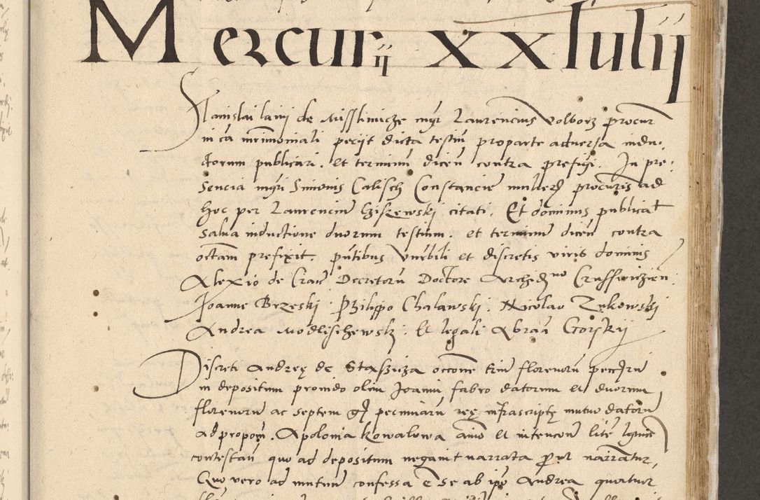 Zdjęcie nr 32 dla obiektu archiwalnego: Acta actorum causarum, sentenciarum et obligationum coram reverendo patre domino Paulo Crassowski Warscheviensi et Omnium Sanctorum preposito, canonico et officiali in spiritualibus generali Cracoviensi ad annum Domini millesimum quingentesimum quadragesimum primum, cuius indicio est quatuor decima, pontificatu (sic!) sanctissimi in Christo patris et domini nostri domini Pauli divina providencia pape tercii,, anno septimo, a die ac mense infrascriptis feliciter continuantur
