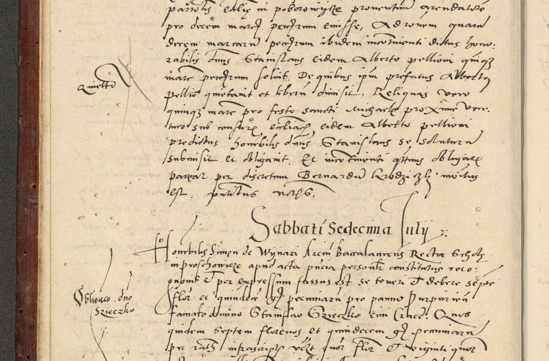 Zdjęcie nr 29 dla obiektu archiwalnego: Acta actorum causarum, sentenciarum et obligationum coram reverendo patre domino Paulo Crassowski Warscheviensi et Omnium Sanctorum preposito, canonico et officiali in spiritualibus generali Cracoviensi ad annum Domini millesimum quingentesimum quadragesimum primum, cuius indicio est quatuor decima, pontificatu (sic!) sanctissimi in Christo patris et domini nostri domini Pauli divina providencia pape tercii,, anno septimo, a die ac mense infrascriptis feliciter continuantur