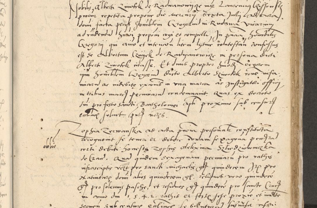 Zdjęcie nr 20 dla obiektu archiwalnego: Acta actorum causarum, sentenciarum et obligationum coram reverendo patre domino Paulo Crassowski Warscheviensi et Omnium Sanctorum preposito, canonico et officiali in spiritualibus generali Cracoviensi ad annum Domini millesimum quingentesimum quadragesimum primum, cuius indicio est quatuor decima, pontificatu (sic!) sanctissimi in Christo patris et domini nostri domini Pauli divina providencia pape tercii,, anno septimo, a die ac mense infrascriptis feliciter continuantur