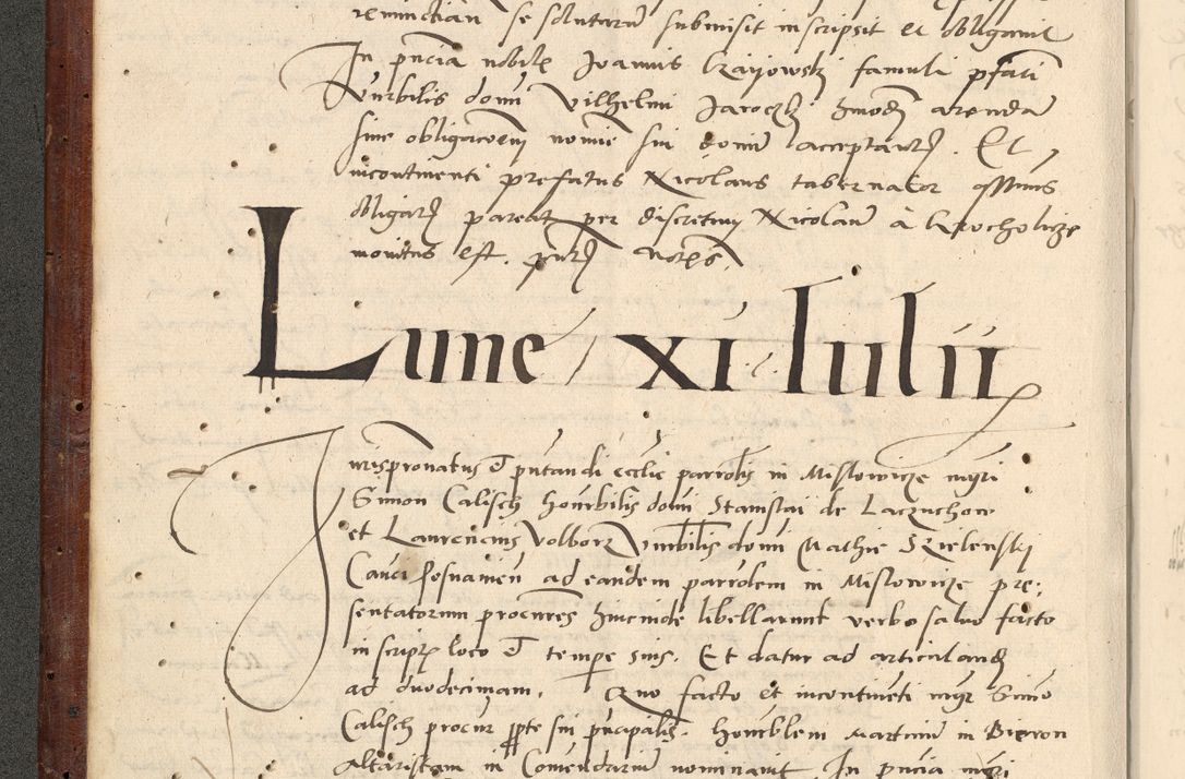 Zdjęcie nr 19 dla obiektu archiwalnego: Acta actorum causarum, sentenciarum et obligationum coram reverendo patre domino Paulo Crassowski Warscheviensi et Omnium Sanctorum preposito, canonico et officiali in spiritualibus generali Cracoviensi ad annum Domini millesimum quingentesimum quadragesimum primum, cuius indicio est quatuor decima, pontificatu (sic!) sanctissimi in Christo patris et domini nostri domini Pauli divina providencia pape tercii,, anno septimo, a die ac mense infrascriptis feliciter continuantur