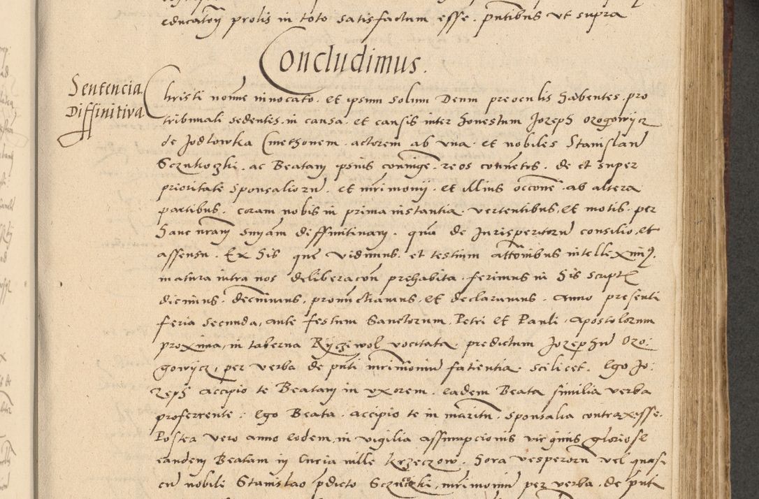 Zdjęcie nr 206 dla obiektu archiwalnego: Acta actorum causarum, sentenciarum et obligationum coram reverendo patre domino Paulo Crassowski Warscheviensi et Omnium Sanctorum preposito, canonico et officiali in spiritualibus generali Cracoviensi ad annum Domini millesimum quingentesimum quadragesimum primum, cuius indicio est quatuor decima, pontificatu (sic!) sanctissimi in Christo patris et domini nostri domini Pauli divina providencia pape tercii,, anno septimo, a die ac mense infrascriptis feliciter continuantur
