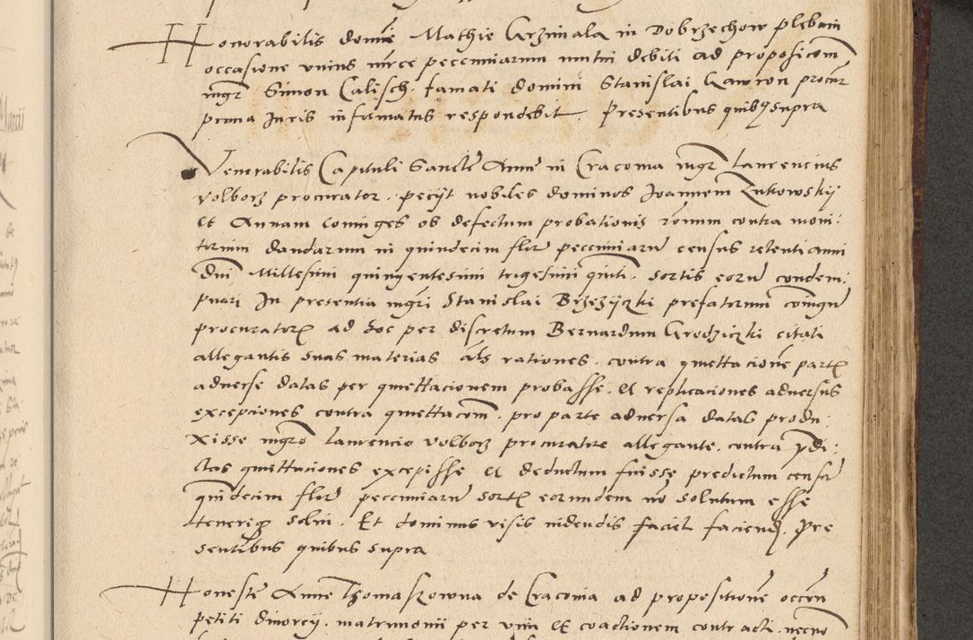 Zdjęcie nr 376 dla obiektu archiwalnego: Acta actorum causarum, sentenciarum et obligationum coram reverendo patre domino Paulo Crassowski Warscheviensi et Omnium Sanctorum preposito, canonico et officiali in spiritualibus generali Cracoviensi ad annum Domini millesimum quingentesimum quadragesimum primum, cuius indicio est quatuor decima, pontificatu (sic!) sanctissimi in Christo patris et domini nostri domini Pauli divina providencia pape tercii,, anno septimo, a die ac mense infrascriptis feliciter continuantur