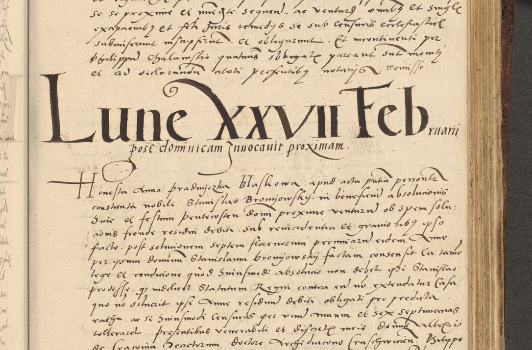 Zdjęcie nr 364 dla obiektu archiwalnego: Acta actorum causarum, sentenciarum et obligationum coram reverendo patre domino Paulo Crassowski Warscheviensi et Omnium Sanctorum preposito, canonico et officiali in spiritualibus generali Cracoviensi ad annum Domini millesimum quingentesimum quadragesimum primum, cuius indicio est quatuor decima, pontificatu (sic!) sanctissimi in Christo patris et domini nostri domini Pauli divina providencia pape tercii,, anno septimo, a die ac mense infrascriptis feliciter continuantur