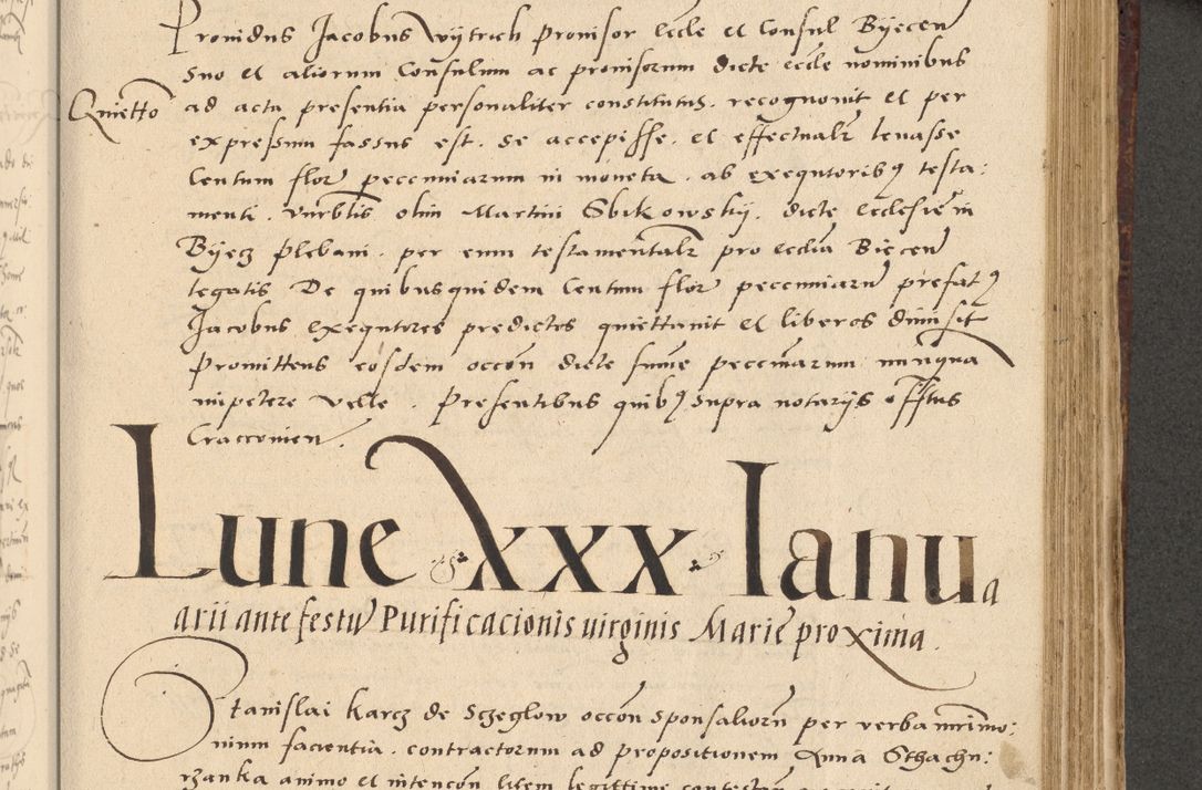 Zdjęcie nr 326 dla obiektu archiwalnego: Acta actorum causarum, sentenciarum et obligationum coram reverendo patre domino Paulo Crassowski Warscheviensi et Omnium Sanctorum preposito, canonico et officiali in spiritualibus generali Cracoviensi ad annum Domini millesimum quingentesimum quadragesimum primum, cuius indicio est quatuor decima, pontificatu (sic!) sanctissimi in Christo patris et domini nostri domini Pauli divina providencia pape tercii,, anno septimo, a die ac mense infrascriptis feliciter continuantur