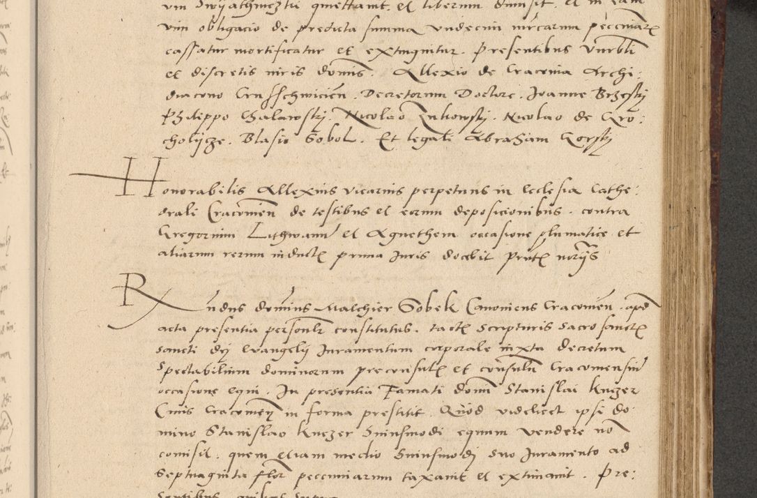 Zdjęcie nr 308 dla obiektu archiwalnego: Acta actorum causarum, sentenciarum et obligationum coram reverendo patre domino Paulo Crassowski Warscheviensi et Omnium Sanctorum preposito, canonico et officiali in spiritualibus generali Cracoviensi ad annum Domini millesimum quingentesimum quadragesimum primum, cuius indicio est quatuor decima, pontificatu (sic!) sanctissimi in Christo patris et domini nostri domini Pauli divina providencia pape tercii,, anno septimo, a die ac mense infrascriptis feliciter continuantur