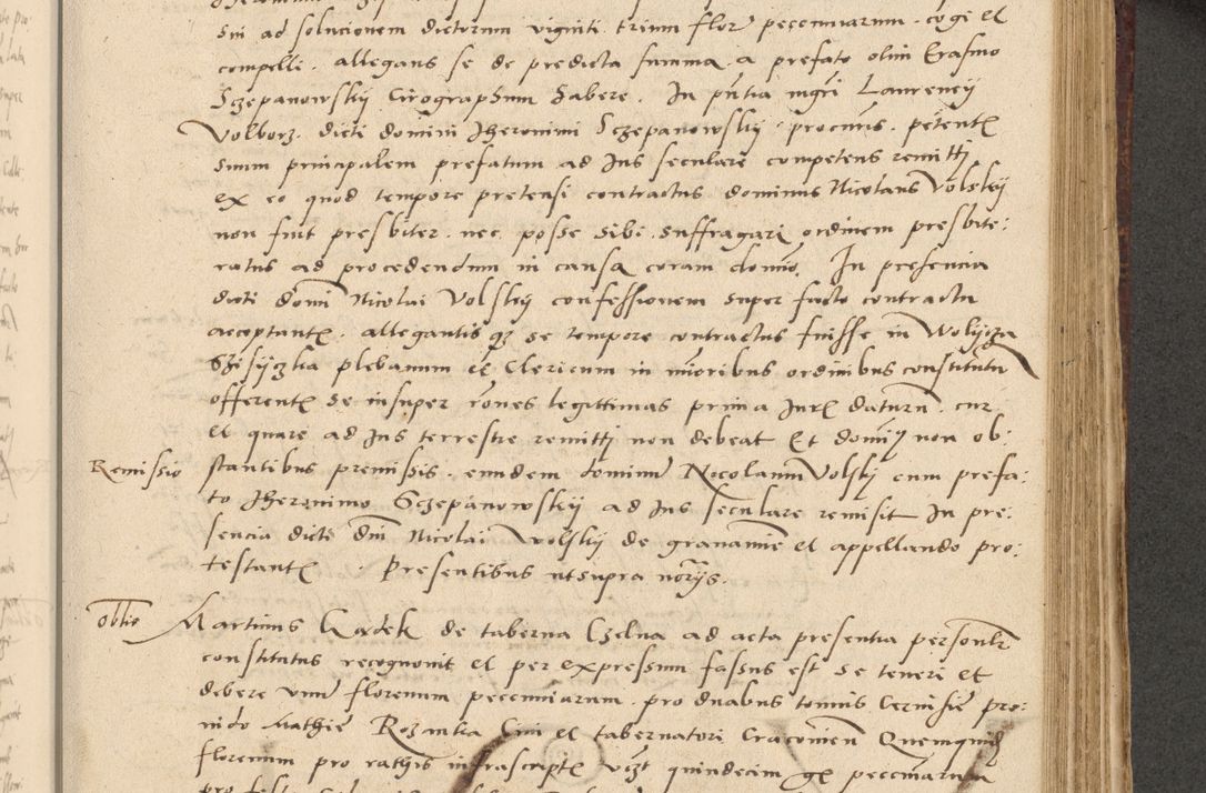 Zdjęcie nr 304 dla obiektu archiwalnego: Acta actorum causarum, sentenciarum et obligationum coram reverendo patre domino Paulo Crassowski Warscheviensi et Omnium Sanctorum preposito, canonico et officiali in spiritualibus generali Cracoviensi ad annum Domini millesimum quingentesimum quadragesimum primum, cuius indicio est quatuor decima, pontificatu (sic!) sanctissimi in Christo patris et domini nostri domini Pauli divina providencia pape tercii,, anno septimo, a die ac mense infrascriptis feliciter continuantur