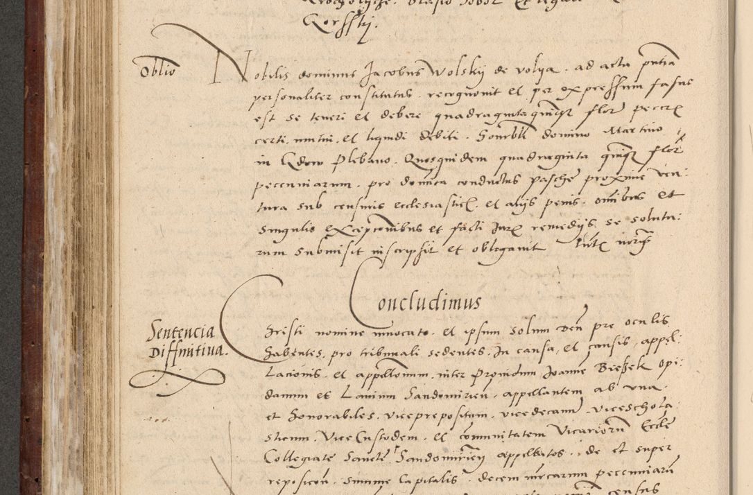 Zdjęcie nr 287 dla obiektu archiwalnego: Acta actorum causarum, sentenciarum et obligationum coram reverendo patre domino Paulo Crassowski Warscheviensi et Omnium Sanctorum preposito, canonico et officiali in spiritualibus generali Cracoviensi ad annum Domini millesimum quingentesimum quadragesimum primum, cuius indicio est quatuor decima, pontificatu (sic!) sanctissimi in Christo patris et domini nostri domini Pauli divina providencia pape tercii,, anno septimo, a die ac mense infrascriptis feliciter continuantur