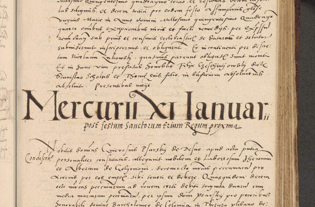 Zdjęcie nr 282 dla obiektu archiwalnego: Acta actorum causarum, sentenciarum et obligationum coram reverendo patre domino Paulo Crassowski Warscheviensi et Omnium Sanctorum preposito, canonico et officiali in spiritualibus generali Cracoviensi ad annum Domini millesimum quingentesimum quadragesimum primum, cuius indicio est quatuor decima, pontificatu (sic!) sanctissimi in Christo patris et domini nostri domini Pauli divina providencia pape tercii,, anno septimo, a die ac mense infrascriptis feliciter continuantur