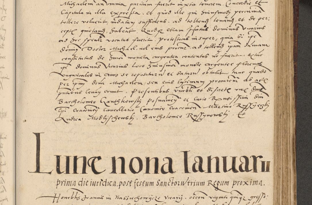Zdjęcie nr 272 dla obiektu archiwalnego: Acta actorum causarum, sentenciarum et obligationum coram reverendo patre domino Paulo Crassowski Warscheviensi et Omnium Sanctorum preposito, canonico et officiali in spiritualibus generali Cracoviensi ad annum Domini millesimum quingentesimum quadragesimum primum, cuius indicio est quatuor decima, pontificatu (sic!) sanctissimi in Christo patris et domini nostri domini Pauli divina providencia pape tercii,, anno septimo, a die ac mense infrascriptis feliciter continuantur