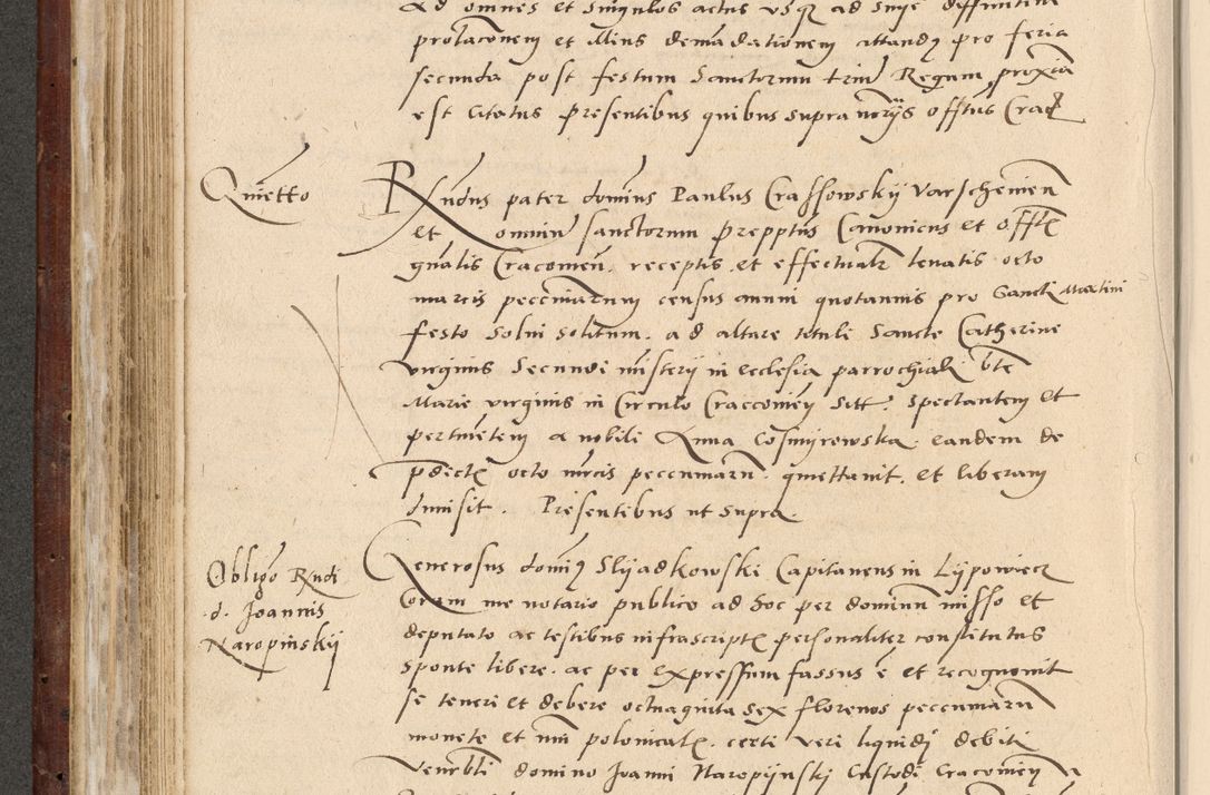 Zdjęcie nr 263 dla obiektu archiwalnego: Acta actorum causarum, sentenciarum et obligationum coram reverendo patre domino Paulo Crassowski Warscheviensi et Omnium Sanctorum preposito, canonico et officiali in spiritualibus generali Cracoviensi ad annum Domini millesimum quingentesimum quadragesimum primum, cuius indicio est quatuor decima, pontificatu (sic!) sanctissimi in Christo patris et domini nostri domini Pauli divina providencia pape tercii,, anno septimo, a die ac mense infrascriptis feliciter continuantur
