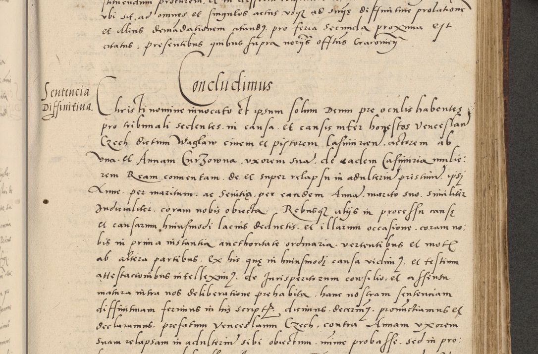 Zdjęcie nr 250 dla obiektu archiwalnego: Acta actorum causarum, sentenciarum et obligationum coram reverendo patre domino Paulo Crassowski Warscheviensi et Omnium Sanctorum preposito, canonico et officiali in spiritualibus generali Cracoviensi ad annum Domini millesimum quingentesimum quadragesimum primum, cuius indicio est quatuor decima, pontificatu (sic!) sanctissimi in Christo patris et domini nostri domini Pauli divina providencia pape tercii,, anno septimo, a die ac mense infrascriptis feliciter continuantur