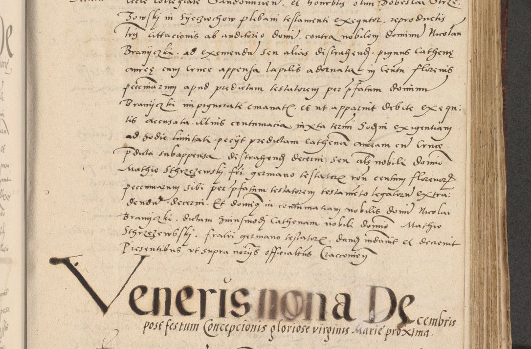 Zdjęcie nr 224 dla obiektu archiwalnego: Acta actorum causarum, sentenciarum et obligationum coram reverendo patre domino Paulo Crassowski Warscheviensi et Omnium Sanctorum preposito, canonico et officiali in spiritualibus generali Cracoviensi ad annum Domini millesimum quingentesimum quadragesimum primum, cuius indicio est quatuor decima, pontificatu (sic!) sanctissimi in Christo patris et domini nostri domini Pauli divina providencia pape tercii,, anno septimo, a die ac mense infrascriptis feliciter continuantur