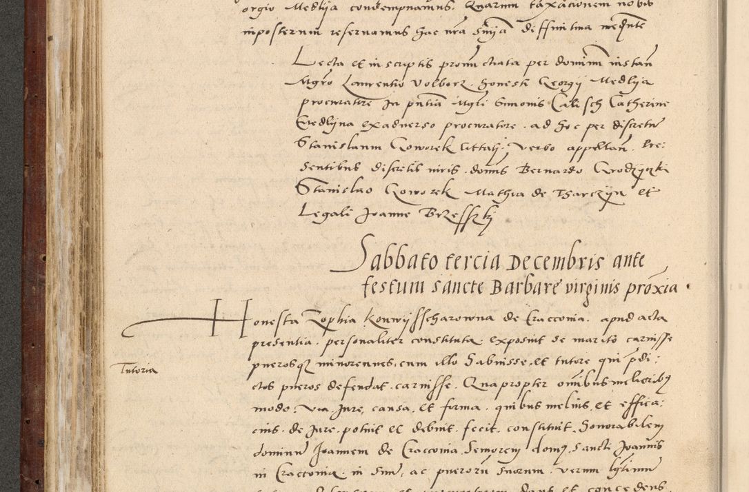 Zdjęcie nr 219 dla obiektu archiwalnego: Acta actorum causarum, sentenciarum et obligationum coram reverendo patre domino Paulo Crassowski Warscheviensi et Omnium Sanctorum preposito, canonico et officiali in spiritualibus generali Cracoviensi ad annum Domini millesimum quingentesimum quadragesimum primum, cuius indicio est quatuor decima, pontificatu (sic!) sanctissimi in Christo patris et domini nostri domini Pauli divina providencia pape tercii,, anno septimo, a die ac mense infrascriptis feliciter continuantur