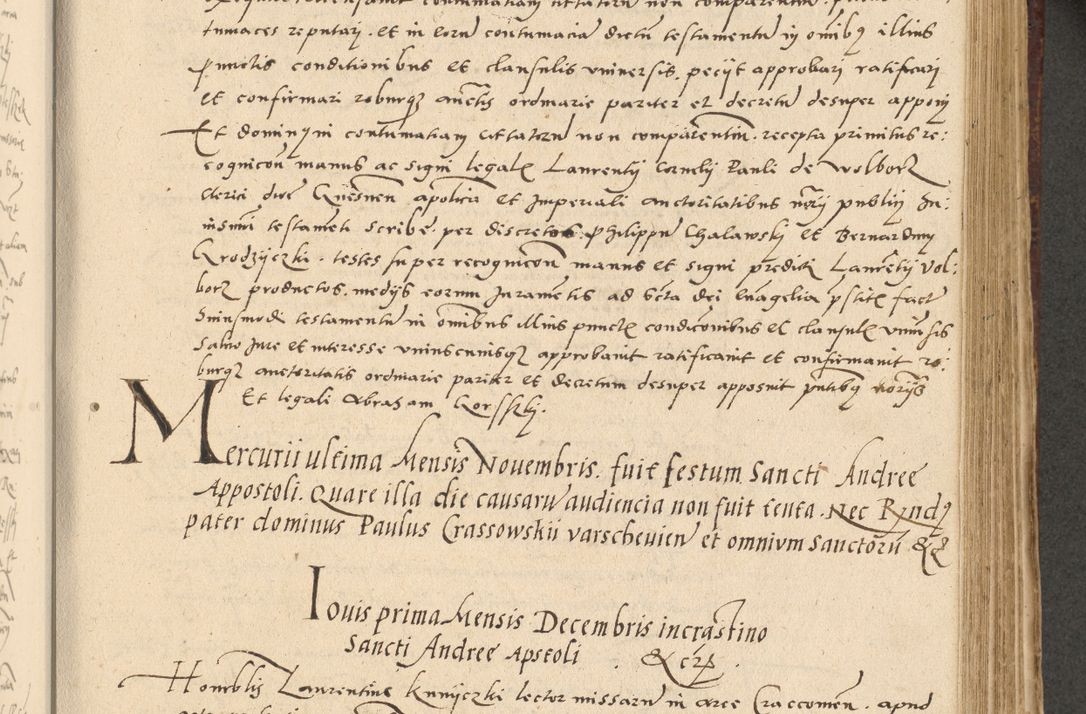 Zdjęcie nr 214 dla obiektu archiwalnego: Acta actorum causarum, sentenciarum et obligationum coram reverendo patre domino Paulo Crassowski Warscheviensi et Omnium Sanctorum preposito, canonico et officiali in spiritualibus generali Cracoviensi ad annum Domini millesimum quingentesimum quadragesimum primum, cuius indicio est quatuor decima, pontificatu (sic!) sanctissimi in Christo patris et domini nostri domini Pauli divina providencia pape tercii,, anno septimo, a die ac mense infrascriptis feliciter continuantur