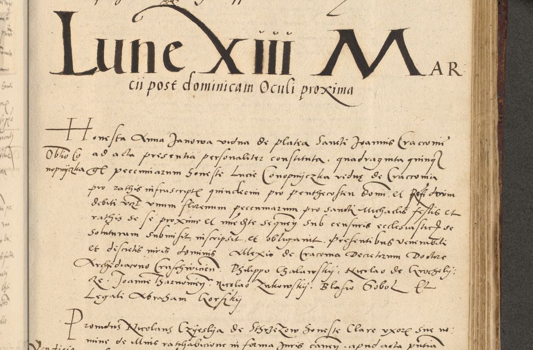 Zdjęcie nr 404 dla obiektu archiwalnego: Acta actorum causarum, sentenciarum et obligationum coram reverendo patre domino Paulo Crassowski Warscheviensi et Omnium Sanctorum preposito, canonico et officiali in spiritualibus generali Cracoviensi ad annum Domini millesimum quingentesimum quadragesimum primum, cuius indicio est quatuor decima, pontificatu (sic!) sanctissimi in Christo patris et domini nostri domini Pauli divina providencia pape tercii,, anno septimo, a die ac mense infrascriptis feliciter continuantur