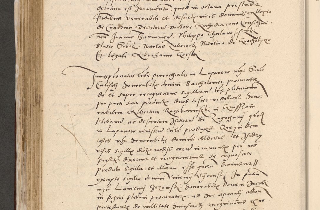 Zdjęcie nr 593 dla obiektu archiwalnego: Acta actorum causarum, sentenciarum et obligationum coram reverendo patre domino Paulo Crassowski Warscheviensi et Omnium Sanctorum preposito, canonico et officiali in spiritualibus generali Cracoviensi ad annum Domini millesimum quingentesimum quadragesimum primum, cuius indicio est quatuor decima, pontificatu (sic!) sanctissimi in Christo patris et domini nostri domini Pauli divina providencia pape tercii,, anno septimo, a die ac mense infrascriptis feliciter continuantur