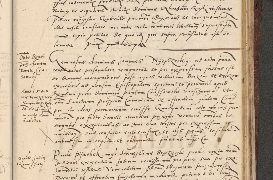 Zdjęcie nr 586 dla obiektu archiwalnego: Acta actorum causarum, sentenciarum et obligationum coram reverendo patre domino Paulo Crassowski Warscheviensi et Omnium Sanctorum preposito, canonico et officiali in spiritualibus generali Cracoviensi ad annum Domini millesimum quingentesimum quadragesimum primum, cuius indicio est quatuor decima, pontificatu (sic!) sanctissimi in Christo patris et domini nostri domini Pauli divina providencia pape tercii,, anno septimo, a die ac mense infrascriptis feliciter continuantur