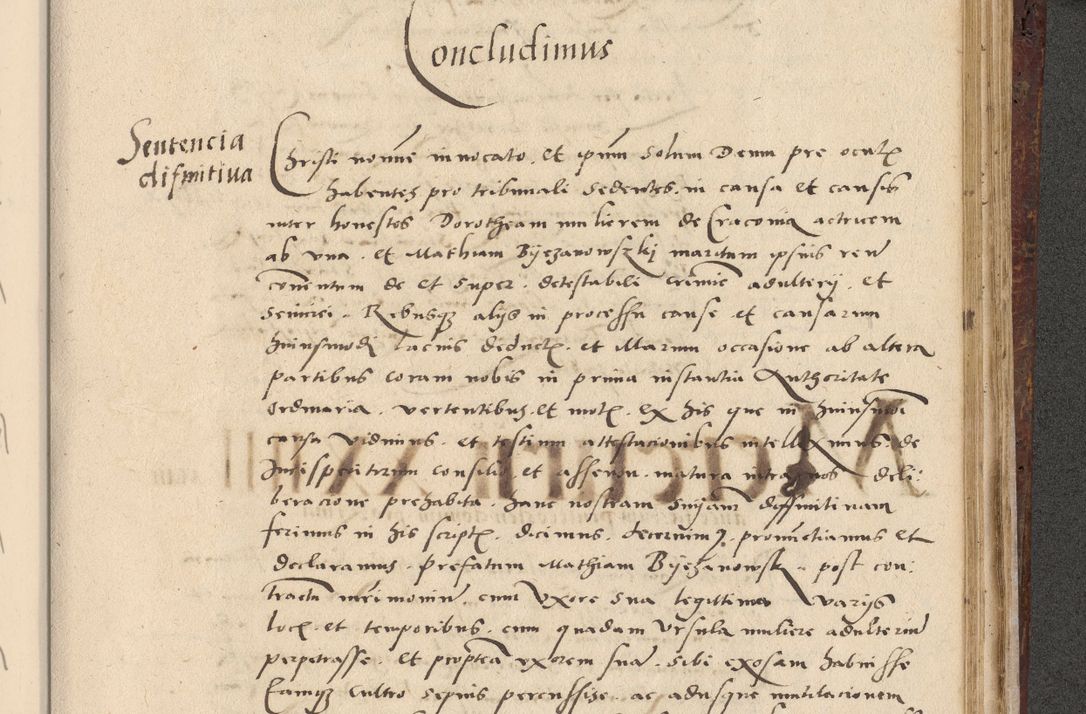 Zdjęcie nr 580 dla obiektu archiwalnego: Acta actorum causarum, sentenciarum et obligationum coram reverendo patre domino Paulo Crassowski Warscheviensi et Omnium Sanctorum preposito, canonico et officiali in spiritualibus generali Cracoviensi ad annum Domini millesimum quingentesimum quadragesimum primum, cuius indicio est quatuor decima, pontificatu (sic!) sanctissimi in Christo patris et domini nostri domini Pauli divina providencia pape tercii,, anno septimo, a die ac mense infrascriptis feliciter continuantur