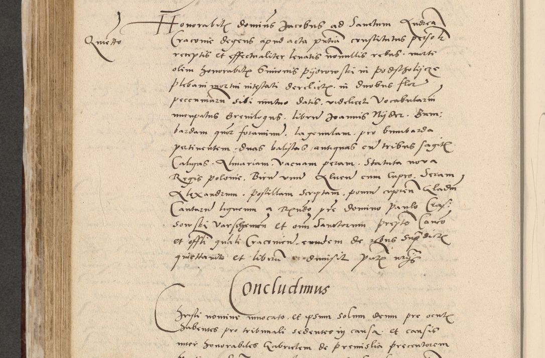 Zdjęcie nr 565 dla obiektu archiwalnego: Acta actorum causarum, sentenciarum et obligationum coram reverendo patre domino Paulo Crassowski Warscheviensi et Omnium Sanctorum preposito, canonico et officiali in spiritualibus generali Cracoviensi ad annum Domini millesimum quingentesimum quadragesimum primum, cuius indicio est quatuor decima, pontificatu (sic!) sanctissimi in Christo patris et domini nostri domini Pauli divina providencia pape tercii,, anno septimo, a die ac mense infrascriptis feliciter continuantur