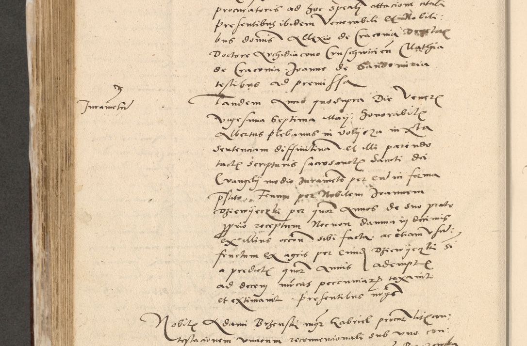 Zdjęcie nr 553 dla obiektu archiwalnego: Acta actorum causarum, sentenciarum et obligationum coram reverendo patre domino Paulo Crassowski Warscheviensi et Omnium Sanctorum preposito, canonico et officiali in spiritualibus generali Cracoviensi ad annum Domini millesimum quingentesimum quadragesimum primum, cuius indicio est quatuor decima, pontificatu (sic!) sanctissimi in Christo patris et domini nostri domini Pauli divina providencia pape tercii,, anno septimo, a die ac mense infrascriptis feliciter continuantur