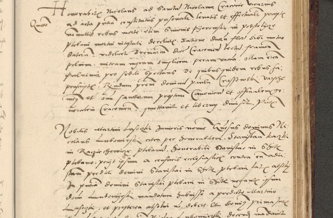 Zdjęcie nr 542 dla obiektu archiwalnego: Acta actorum causarum, sentenciarum et obligationum coram reverendo patre domino Paulo Crassowski Warscheviensi et Omnium Sanctorum preposito, canonico et officiali in spiritualibus generali Cracoviensi ad annum Domini millesimum quingentesimum quadragesimum primum, cuius indicio est quatuor decima, pontificatu (sic!) sanctissimi in Christo patris et domini nostri domini Pauli divina providencia pape tercii,, anno septimo, a die ac mense infrascriptis feliciter continuantur