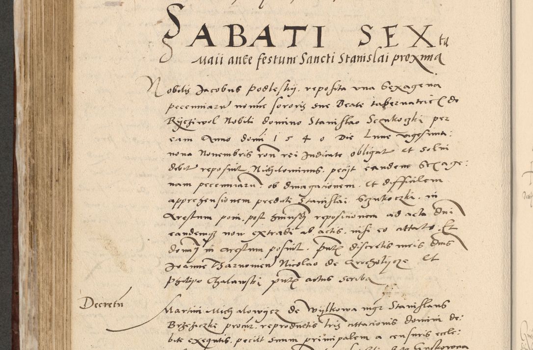 Zdjęcie nr 529 dla obiektu archiwalnego: Acta actorum causarum, sentenciarum et obligationum coram reverendo patre domino Paulo Crassowski Warscheviensi et Omnium Sanctorum preposito, canonico et officiali in spiritualibus generali Cracoviensi ad annum Domini millesimum quingentesimum quadragesimum primum, cuius indicio est quatuor decima, pontificatu (sic!) sanctissimi in Christo patris et domini nostri domini Pauli divina providencia pape tercii,, anno septimo, a die ac mense infrascriptis feliciter continuantur