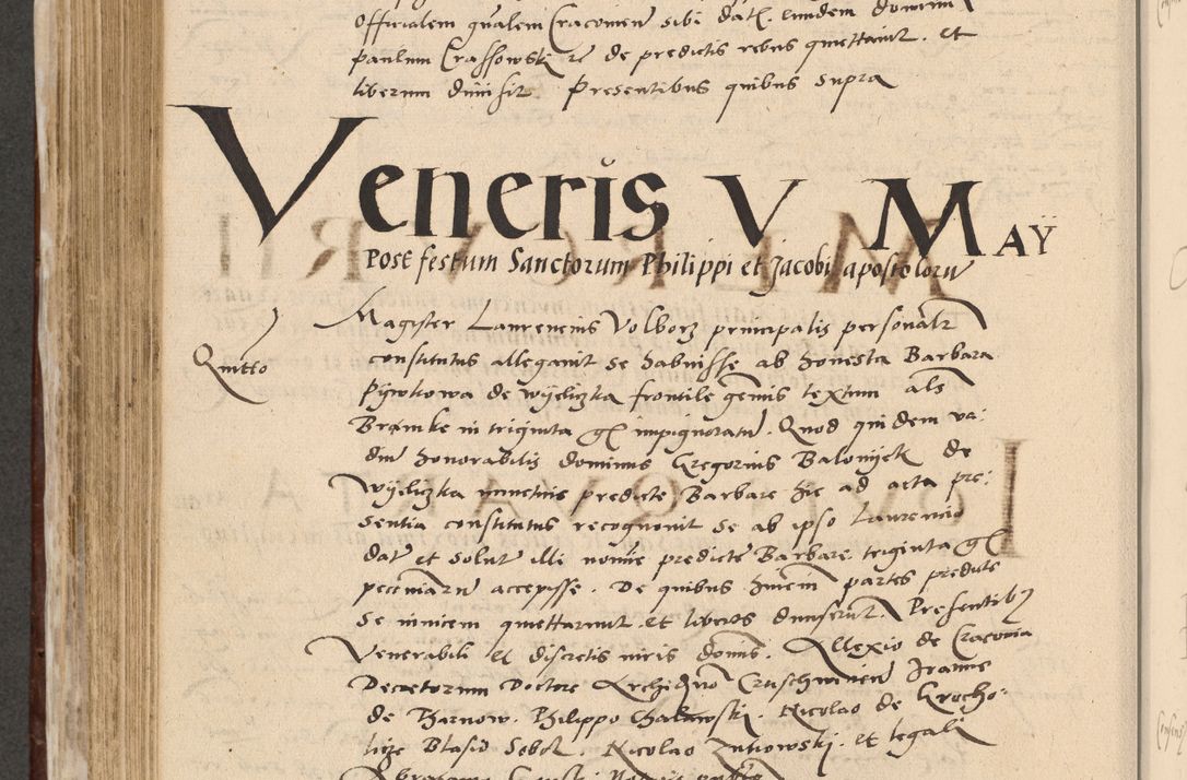 Zdjęcie nr 523 dla obiektu archiwalnego: Acta actorum causarum, sentenciarum et obligationum coram reverendo patre domino Paulo Crassowski Warscheviensi et Omnium Sanctorum preposito, canonico et officiali in spiritualibus generali Cracoviensi ad annum Domini millesimum quingentesimum quadragesimum primum, cuius indicio est quatuor decima, pontificatu (sic!) sanctissimi in Christo patris et domini nostri domini Pauli divina providencia pape tercii,, anno septimo, a die ac mense infrascriptis feliciter continuantur