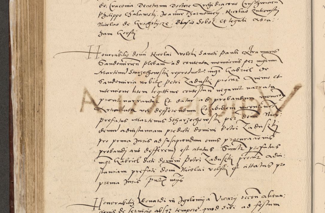 Zdjęcie nr 493 dla obiektu archiwalnego: Acta actorum causarum, sentenciarum et obligationum coram reverendo patre domino Paulo Crassowski Warscheviensi et Omnium Sanctorum preposito, canonico et officiali in spiritualibus generali Cracoviensi ad annum Domini millesimum quingentesimum quadragesimum primum, cuius indicio est quatuor decima, pontificatu (sic!) sanctissimi in Christo patris et domini nostri domini Pauli divina providencia pape tercii,, anno septimo, a die ac mense infrascriptis feliciter continuantur