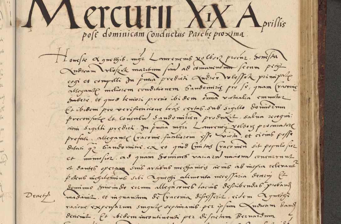 Zdjęcie nr 486 dla obiektu archiwalnego: Acta actorum causarum, sentenciarum et obligationum coram reverendo patre domino Paulo Crassowski Warscheviensi et Omnium Sanctorum preposito, canonico et officiali in spiritualibus generali Cracoviensi ad annum Domini millesimum quingentesimum quadragesimum primum, cuius indicio est quatuor decima, pontificatu (sic!) sanctissimi in Christo patris et domini nostri domini Pauli divina providencia pape tercii,, anno septimo, a die ac mense infrascriptis feliciter continuantur