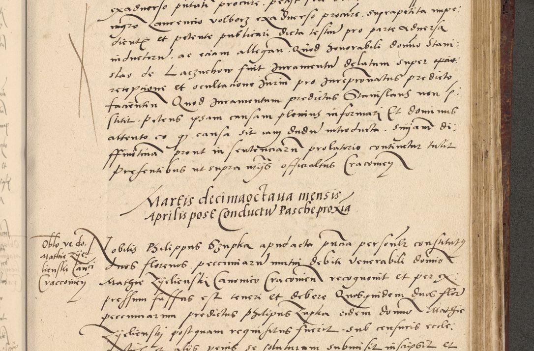 Zdjęcie nr 484 dla obiektu archiwalnego: Acta actorum causarum, sentenciarum et obligationum coram reverendo patre domino Paulo Crassowski Warscheviensi et Omnium Sanctorum preposito, canonico et officiali in spiritualibus generali Cracoviensi ad annum Domini millesimum quingentesimum quadragesimum primum, cuius indicio est quatuor decima, pontificatu (sic!) sanctissimi in Christo patris et domini nostri domini Pauli divina providencia pape tercii,, anno septimo, a die ac mense infrascriptis feliciter continuantur