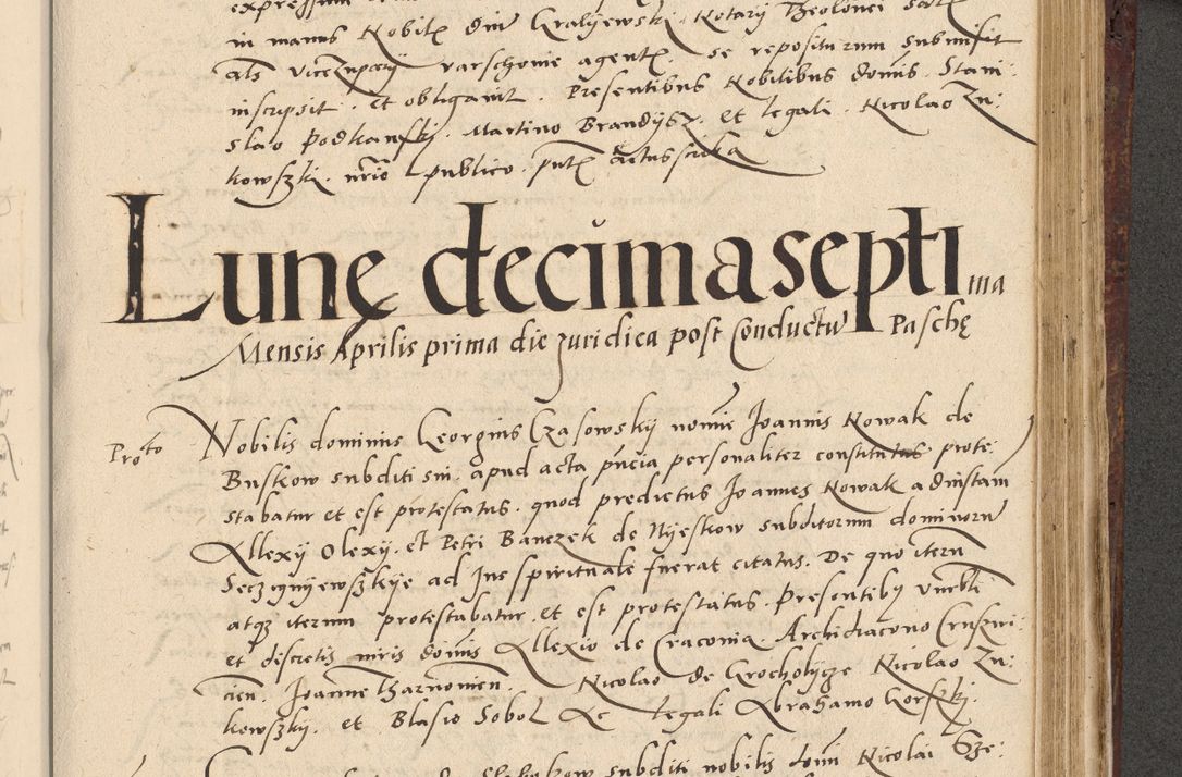 Zdjęcie nr 478 dla obiektu archiwalnego: Acta actorum causarum, sentenciarum et obligationum coram reverendo patre domino Paulo Crassowski Warscheviensi et Omnium Sanctorum preposito, canonico et officiali in spiritualibus generali Cracoviensi ad annum Domini millesimum quingentesimum quadragesimum primum, cuius indicio est quatuor decima, pontificatu (sic!) sanctissimi in Christo patris et domini nostri domini Pauli divina providencia pape tercii,, anno septimo, a die ac mense infrascriptis feliciter continuantur