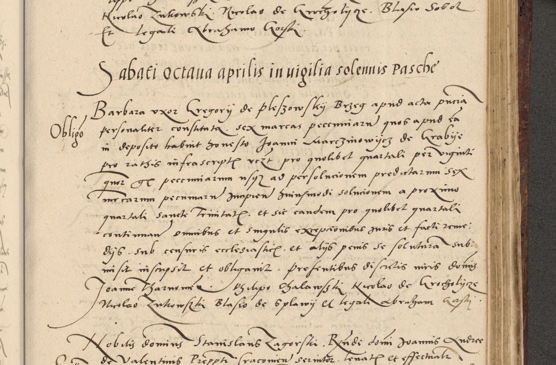 Zdjęcie nr 476 dla obiektu archiwalnego: Acta actorum causarum, sentenciarum et obligationum coram reverendo patre domino Paulo Crassowski Warscheviensi et Omnium Sanctorum preposito, canonico et officiali in spiritualibus generali Cracoviensi ad annum Domini millesimum quingentesimum quadragesimum primum, cuius indicio est quatuor decima, pontificatu (sic!) sanctissimi in Christo patris et domini nostri domini Pauli divina providencia pape tercii,, anno septimo, a die ac mense infrascriptis feliciter continuantur