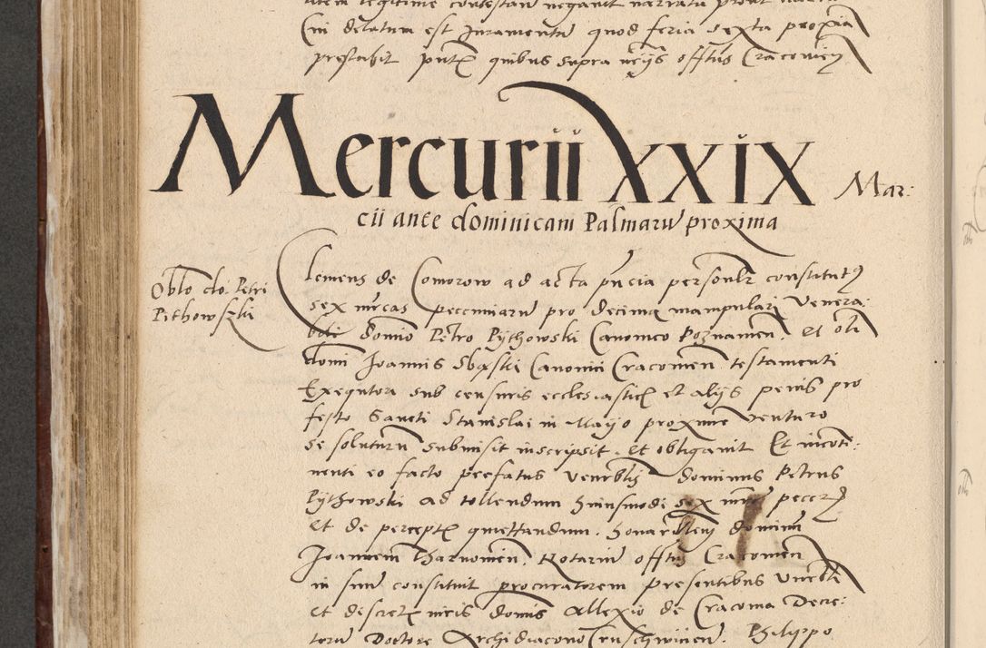 Zdjęcie nr 455 dla obiektu archiwalnego: Acta actorum causarum, sentenciarum et obligationum coram reverendo patre domino Paulo Crassowski Warscheviensi et Omnium Sanctorum preposito, canonico et officiali in spiritualibus generali Cracoviensi ad annum Domini millesimum quingentesimum quadragesimum primum, cuius indicio est quatuor decima, pontificatu (sic!) sanctissimi in Christo patris et domini nostri domini Pauli divina providencia pape tercii,, anno septimo, a die ac mense infrascriptis feliciter continuantur