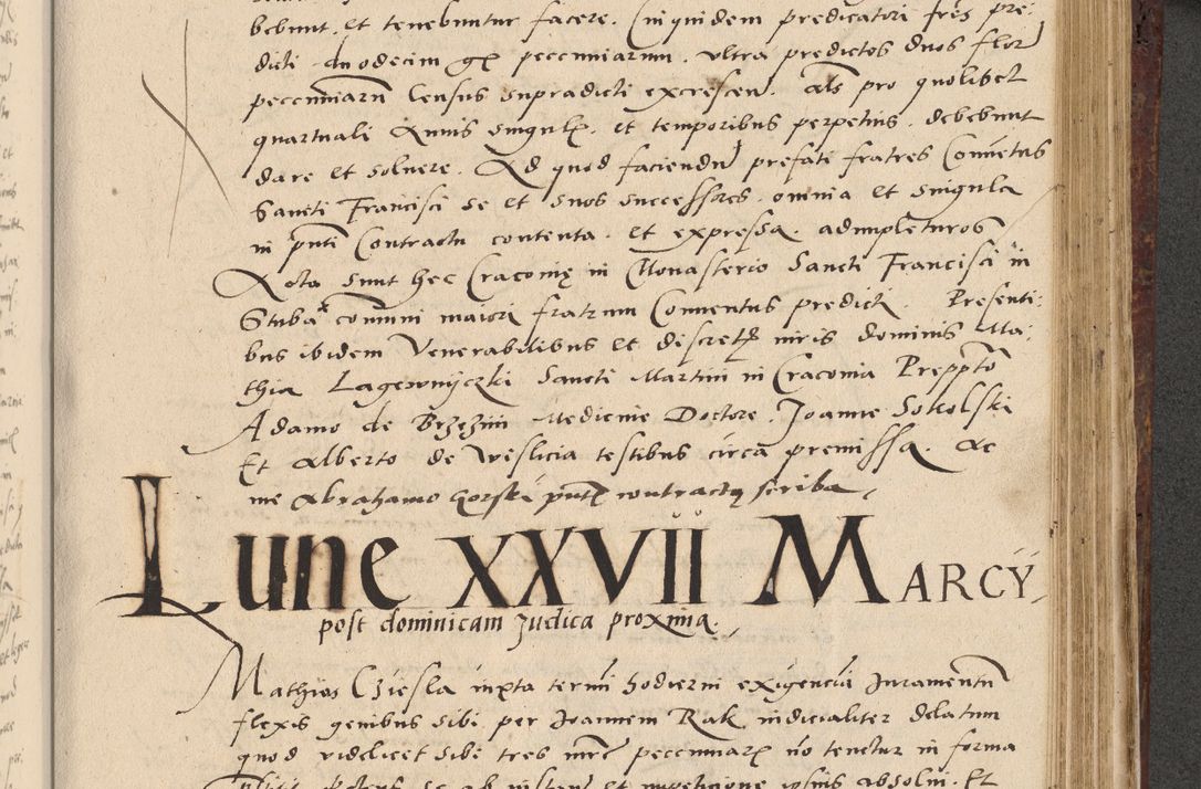 Zdjęcie nr 446 dla obiektu archiwalnego: Acta actorum causarum, sentenciarum et obligationum coram reverendo patre domino Paulo Crassowski Warscheviensi et Omnium Sanctorum preposito, canonico et officiali in spiritualibus generali Cracoviensi ad annum Domini millesimum quingentesimum quadragesimum primum, cuius indicio est quatuor decima, pontificatu (sic!) sanctissimi in Christo patris et domini nostri domini Pauli divina providencia pape tercii,, anno septimo, a die ac mense infrascriptis feliciter continuantur