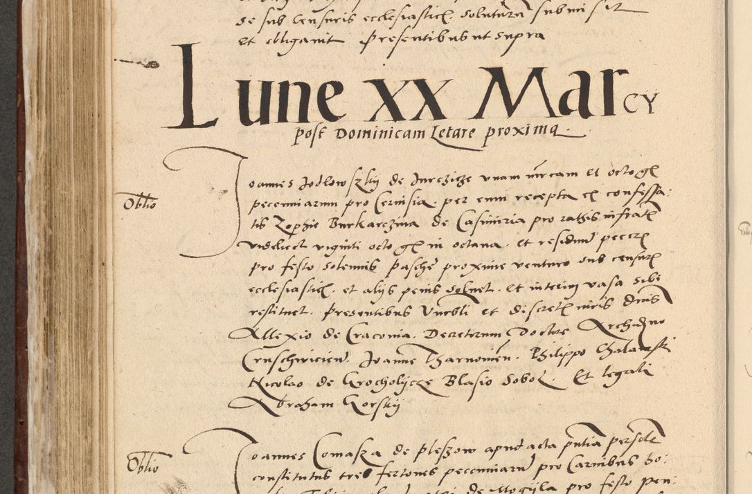 Zdjęcie nr 429 dla obiektu archiwalnego: Acta actorum causarum, sentenciarum et obligationum coram reverendo patre domino Paulo Crassowski Warscheviensi et Omnium Sanctorum preposito, canonico et officiali in spiritualibus generali Cracoviensi ad annum Domini millesimum quingentesimum quadragesimum primum, cuius indicio est quatuor decima, pontificatu (sic!) sanctissimi in Christo patris et domini nostri domini Pauli divina providencia pape tercii,, anno septimo, a die ac mense infrascriptis feliciter continuantur