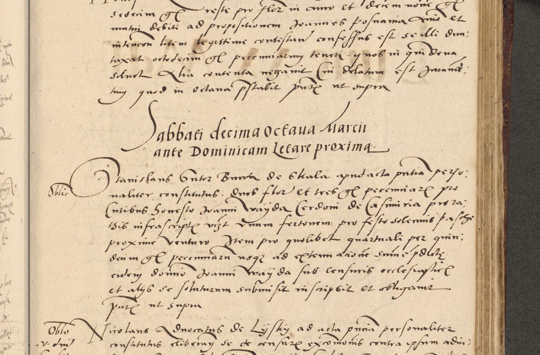 Zdjęcie nr 428 dla obiektu archiwalnego: Acta actorum causarum, sentenciarum et obligationum coram reverendo patre domino Paulo Crassowski Warscheviensi et Omnium Sanctorum preposito, canonico et officiali in spiritualibus generali Cracoviensi ad annum Domini millesimum quingentesimum quadragesimum primum, cuius indicio est quatuor decima, pontificatu (sic!) sanctissimi in Christo patris et domini nostri domini Pauli divina providencia pape tercii,, anno septimo, a die ac mense infrascriptis feliciter continuantur