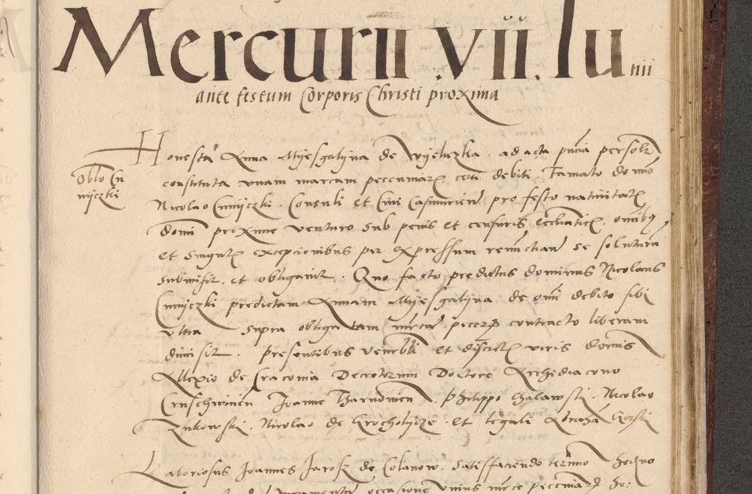 Zdjęcie nr 608 dla obiektu archiwalnego: Acta actorum causarum, sentenciarum et obligationum coram reverendo patre domino Paulo Crassowski Warscheviensi et Omnium Sanctorum preposito, canonico et officiali in spiritualibus generali Cracoviensi ad annum Domini millesimum quingentesimum quadragesimum primum, cuius indicio est quatuor decima, pontificatu (sic!) sanctissimi in Christo patris et domini nostri domini Pauli divina providencia pape tercii,, anno septimo, a die ac mense infrascriptis feliciter continuantur